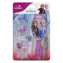 Kit Escova Cabelo Condor Frozen 2 com Acessórios