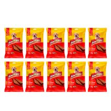 kit 10 Petisco Baw Waw Cão Adulto Bifinho Carne 50g cada