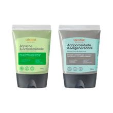 Kit Máscara Facial Labotrat Argila Preta Antiporosidade e Regeneradora 130g+ Argila Verde Antiacne e Antioleosidade 130g