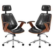 Kit 2 Cadeiras de Escritório Juliette Presidente Giratória Preta - Gran Belo