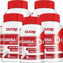 COMBO 5 VITAMINA D3 2000UI 60 CAPS CADA TOTAL 300 CAPS DUOM