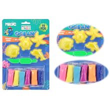 Massa Modelar Molde e Brinque Criativa Oceano 11 Pçs Magic