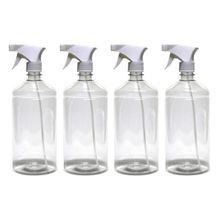 4 Frasco Borrifador Spray 1000ml Cilíndrico Gatilho