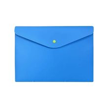 Envelope Plástico com Botão A4 Azul - Dello