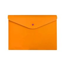Envelope Plástico com Botão A4 Laranja - Dello