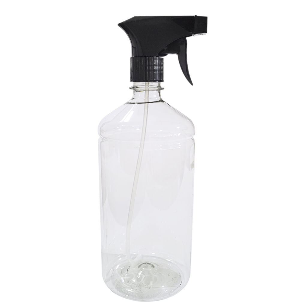 3 Frasco Borrifador Pulverizador 500ml Spray Gatilho Preto