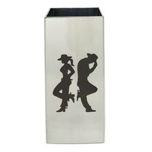 Cuia Copo de Tereré de Inox Quadrado Casal Country
