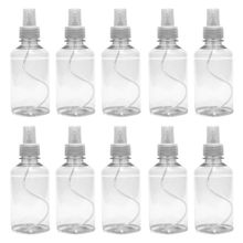 10 Frascos Spray Borrifador Transparente 250ml Pulverizador
