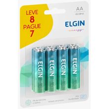 Kit Cartela Com 8 Pilhas Aa Alcalina Energy Elgin