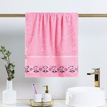 Toalha Avulsa Fantasy Infantil 100% Algodão - 1,15m x 75cm - Ursa Panda - Rosa