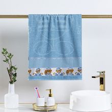 Toalha Avulsa Fantasy Infantil 100% Algodão - 1,15m x 75cm - Ursinho Marinheiro - Azul