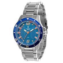 Relógio Tuguir Masculino Ref: 9166a Tgi37001 Casual Aço Prateado