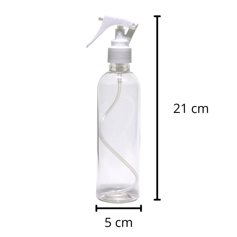 4 Frascos Borrifador Spray 250ml Cilíndrico Alto Mg Me