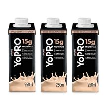 Kit 3 Yopro Bebida Láctea Coco com Batata Doce 15g de Proteínas 250ml cada
