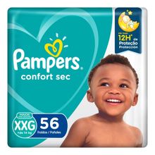 Fraldas Pampers Confort Sec XXG com 56 unidades