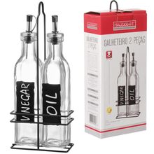 Galheteiro Vidro 250ml Oil Vinegar 2 Peças Hauskraft