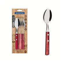 Conjunto Colher Mesa Inox 6Pc Polyw Verde Conjunto Colher Mesa Inox 6Pc Polyw Vermelho