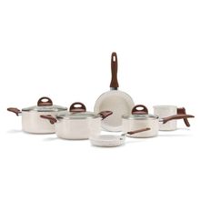 Conjunto Panelas 8 Peças Ceramic Life Smart Plus Vanilla Brinox