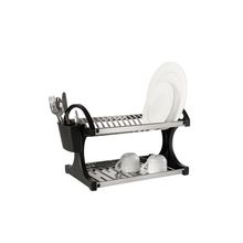 Escorredor 16 Pratos com Lateral Polipropileno Preto Brinox