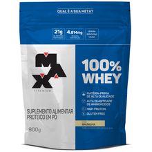 Whey Protein 100% Max Titanium Baunilha Refil 900g