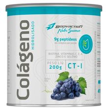 Colágeno Hidrolisado Peptídeos Ácido Hialurônico 200g Uva