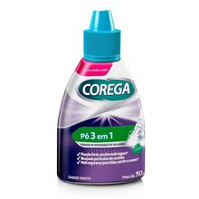 Pó Fixador de Dentaduras Corega 3 em 1 Sabor Menta 50g
