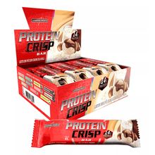 Kit 12 Barra de Proteinas Crisp Bar Leite Ninho com Creme de Avelã 45g Cada