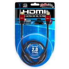Cabo HDMI 2.0, 19 Pinos 4K, Ultra HD, 3D - 1 Metro