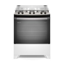 Fogão 5 bocas Electrolux Branco Efficient com Mesa Inox, PerfectCook e VaporBake (FE5IB)