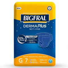 Fralda Geriátrica Bigfral Derma Plus Noturna G 7 Unidades