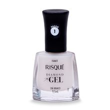 Esmalte Risqué Diamond Gel Chá Branco 9,5ml Esmalte Risqu? Diamod Gel Ch? Branco 9,5ml