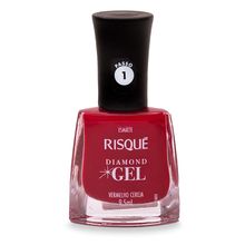 Esmalte Risqué Diamond Gel Vermelho Cereja 9,5ml Esmalte Risqu? Diamod Gel Vermelho Cereja 9,5ml