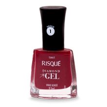 Esmalte Risqué Diamond Gel Vinho Bordô 9,5ml Esmalte Risqu? Diamod Gel Vinho Bord? 9,5ml