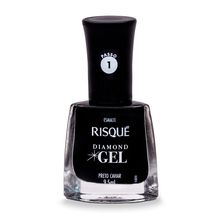 Esmalte Risqué Diamond Gel Preto Caviar 9,5ml Esmalte Risqu? Diamod Gel Preto Caviar 9,5ml