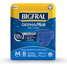 Fralda Adulto Geriátrica Bigfral Noturna M 8 un
