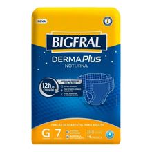 Fraldas Adultos Geriátrica Bigfral Derma Plus Noturna G 7 un