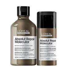 Loreal Absolut Repair Molecular Kit Shampoo 300Ml + Mask Leave-In 100Ml