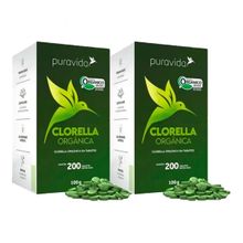 KIT 2X CLORELLA ORGÂNICA PREMIUM (200 TABS) PURAVIDA