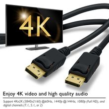 Js Tech Cabo Displayport 1.4A G-Sync 144Hz 8K 1.8M Blindado
