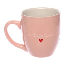 Caneca Porcelana Lamour Hauskraft Rosa 300 ml