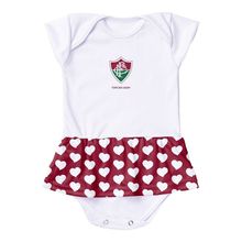 Body Vestido Fluminense Corações Torcida Baby