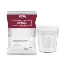 Coletor Universal Farmax Esterilizável 70ml