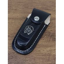 Kit 02 Bainhas Capa De Canivete 100% Couro Estilo Rodeio Country Preta