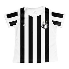 Camisa Bebê Santos Baby Look Listrada Oficial