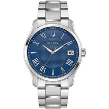 Relógio Bulova Masculino Ref: 96b386 Analógico Prateado Classic