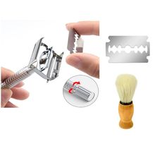 Kit 1X Aparelho Barbear Borboleta + 10X Lâminas + 1X Pincel