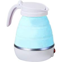 Mini chaleira elétrica portátil para viagem de inverno ao ar livre chaleira dobrável silicone 600Ml -110V