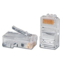 Pacote Kit C/ 100 Conectores RJ45 Cat5e Transparente