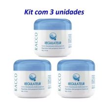 Kit com 3 Unid de Creme Desodorante Regulateur Racco 60g