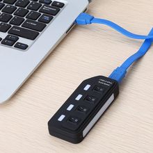 USB 3.0 Hub 4 Portas Velocidade 5 Gbps para PC Portátil